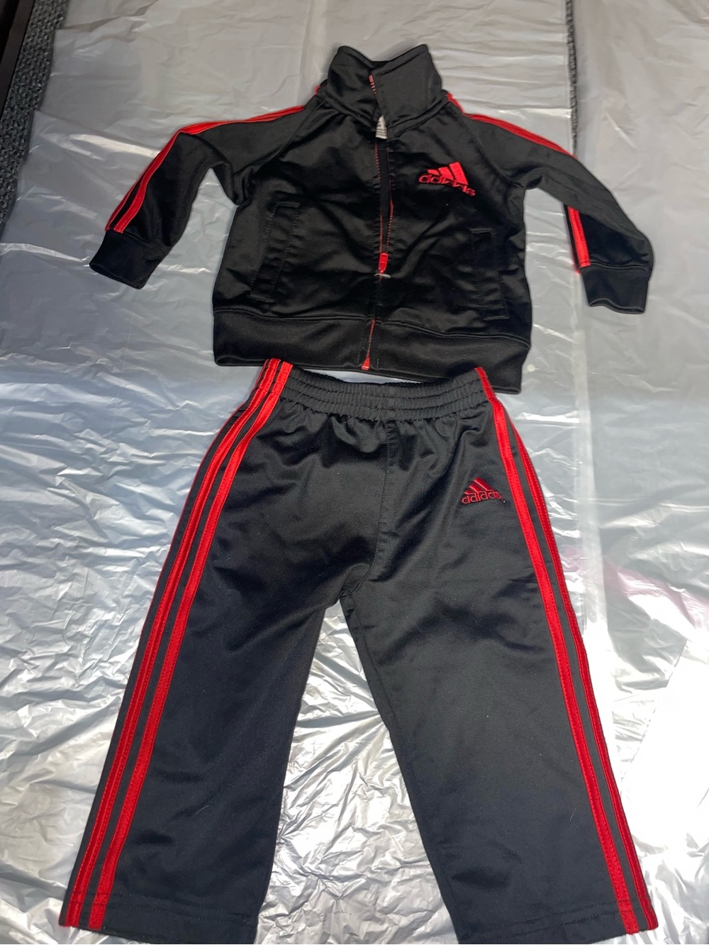 12 Month Adidas outfit Stripes
